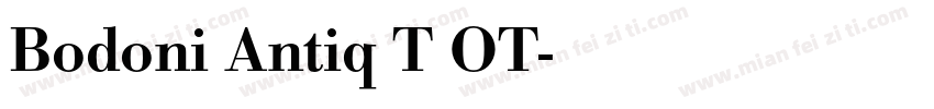 Bodoni Antiq T OT字体转换